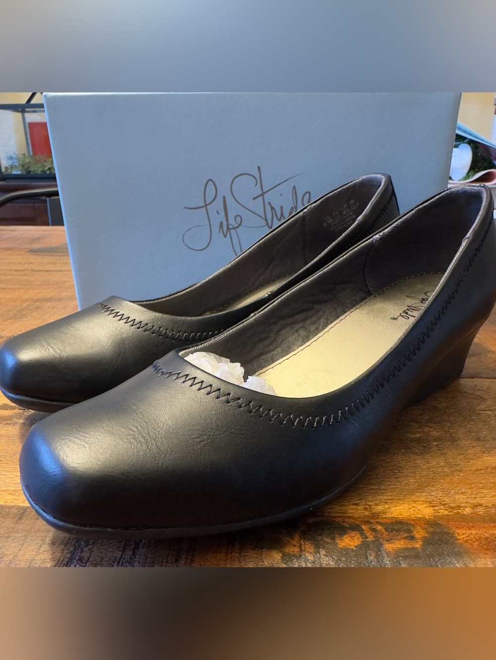 Life Stride Black Wedge Pumps for Women 9.5 M